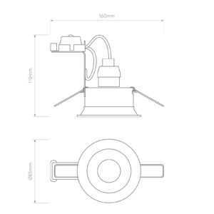 Astro Minima Round Adjustable zapuštěné černá