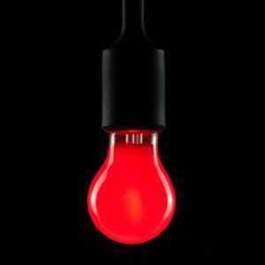 E27 2W LED žárovka červená stmívací