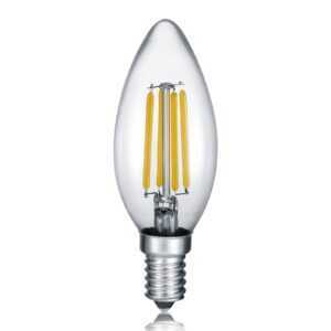 LED svíčka E14 4W filament 2700K stmívací vypínač