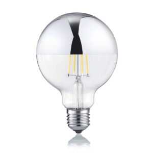 LED žárovka globe E27 7W 2 700K zrcadlená hlava