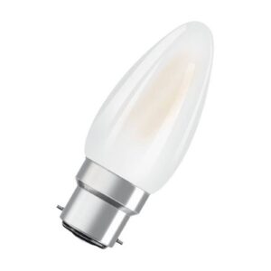 LED žárovka-svíčka B22d 5W 2 700 K matná stmívací