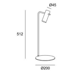 LEDS-C4 Nude Curved stolní lampa E27 šedá/černá