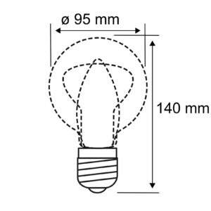 Paulmann LED žárovka Globe E27 7W dim to warm