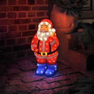 LED dekorace Santa Claus pestrá IP44 výška 55 cm