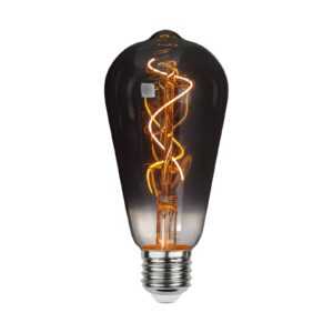 LED filament ST64 E27 3W 1800K kouřové sklo