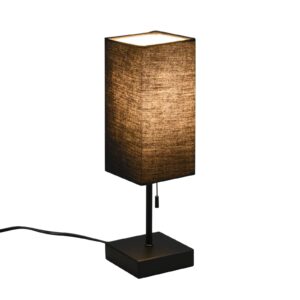 Stolní lampa Ole s USB přípojkou černá/černá